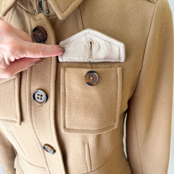Banana Republic Military Long Camel Wool Coat - Picture 10 of 16